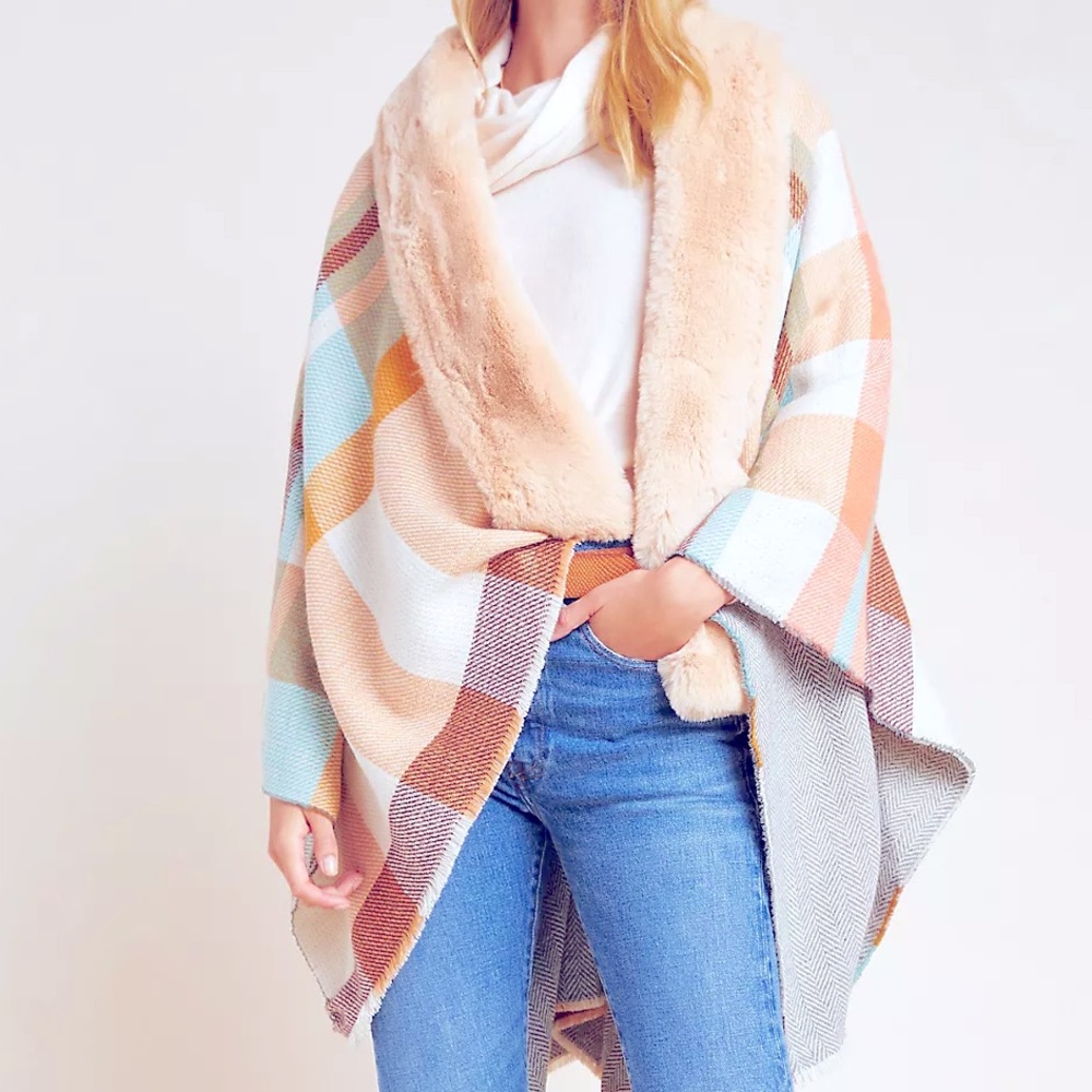 ⛔️SOLD⛔️Anthropologie Petra Plaid Wrap